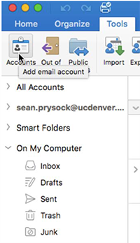 add shared mailbox mac mail
