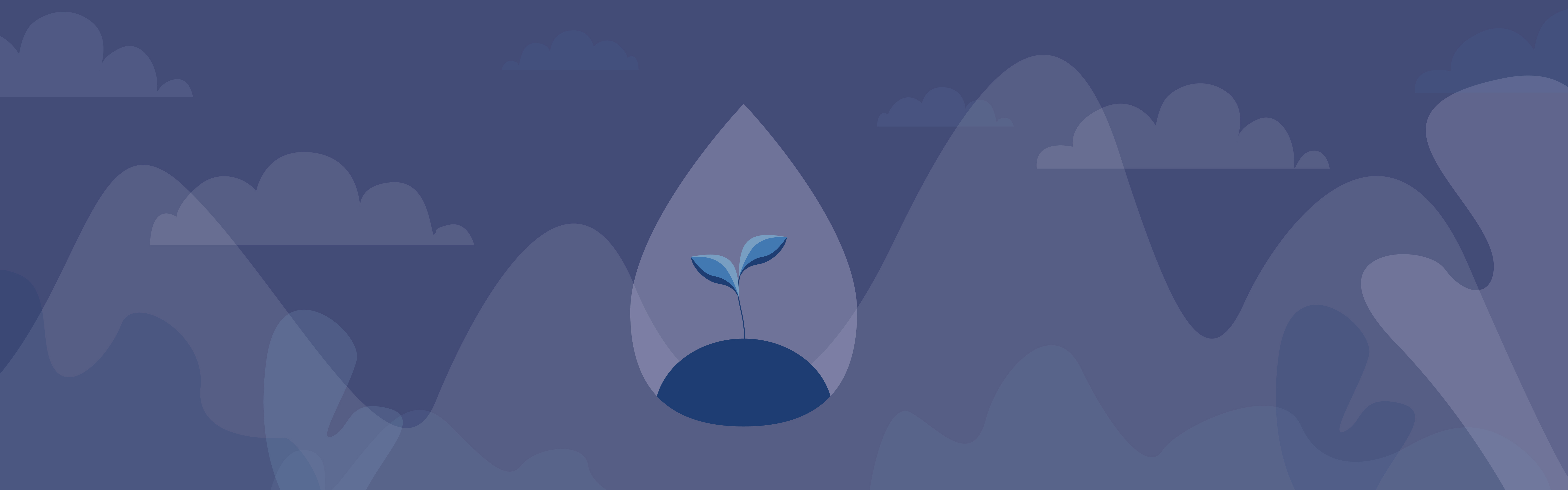 Grief graphic of sprout growing inside teardrop