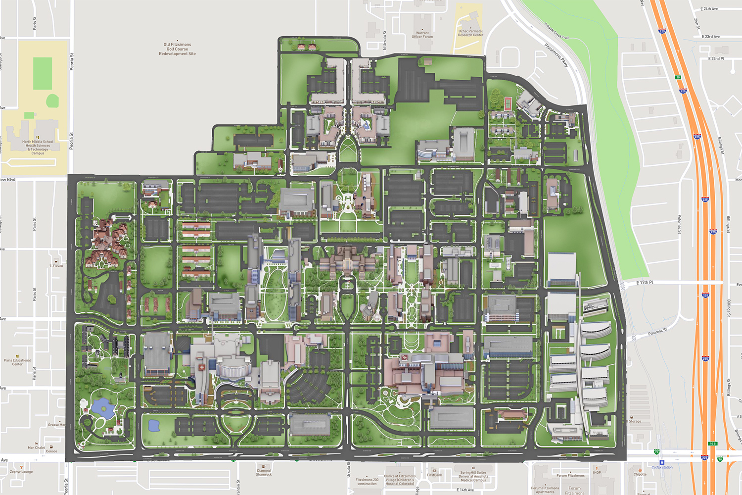 Map View Anschutz Campus