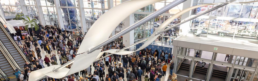 Families and Friends in the Convention Center after commencement ceremony