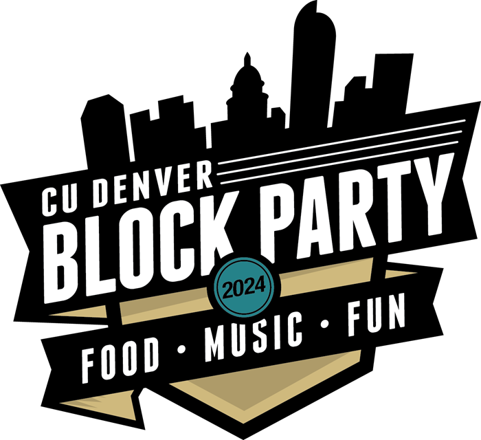 CU Denver Block Party shield logo