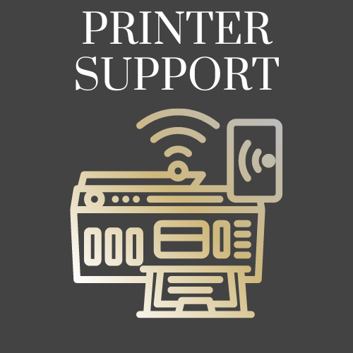 Printer icon connected to wi-fi